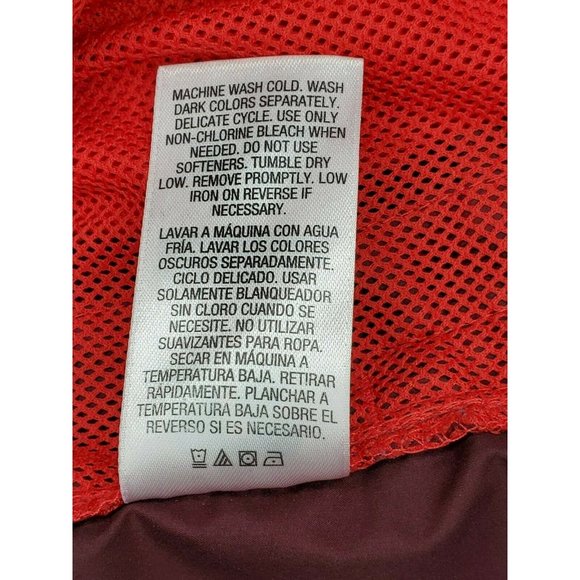 Rare Russell Red Burgundy Full Zip Hooded Small (34-36) Windbreaker Jacket - Picture 11 of 11